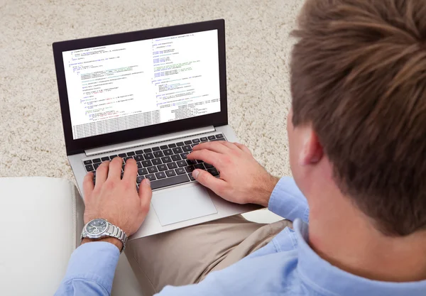 Man Using Laptop — Stock Photo, Image