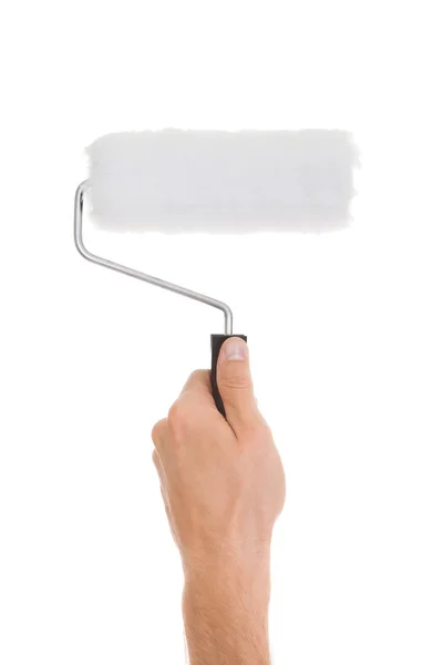 Hand Holding Paint Roller — Stock Photo, Image