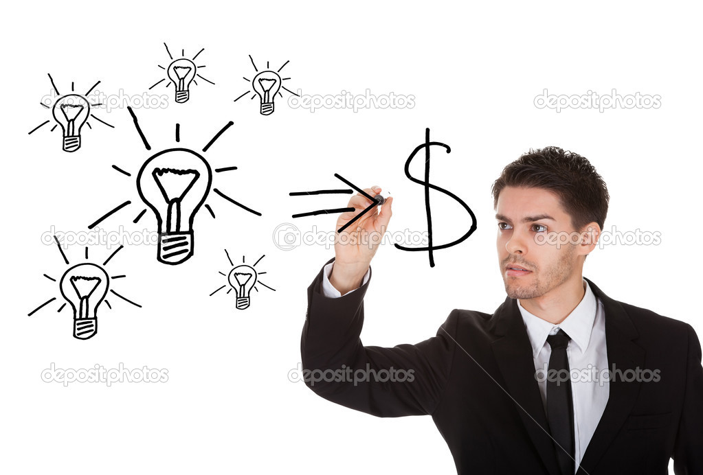 Convert ideas into cash concept