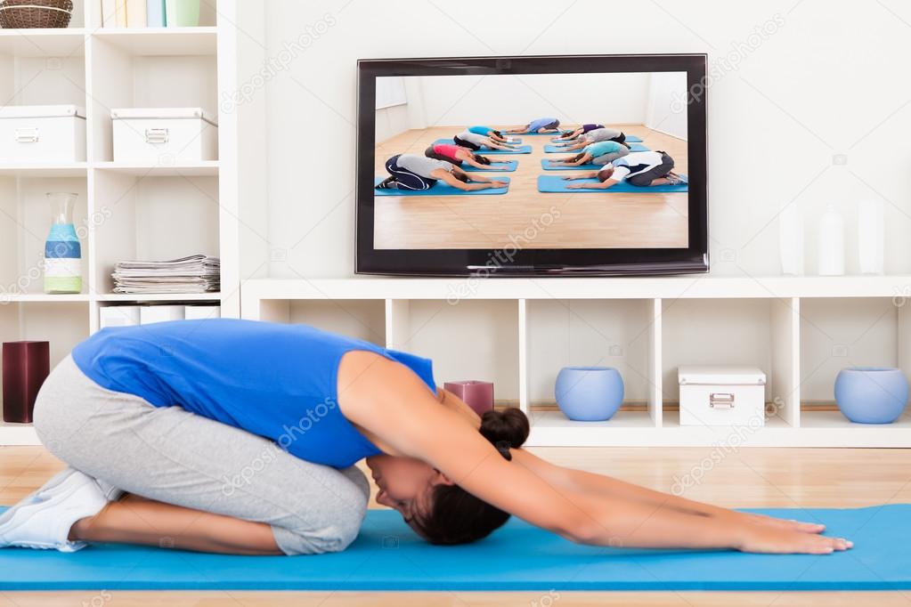 Female Doing Fitness Exercise