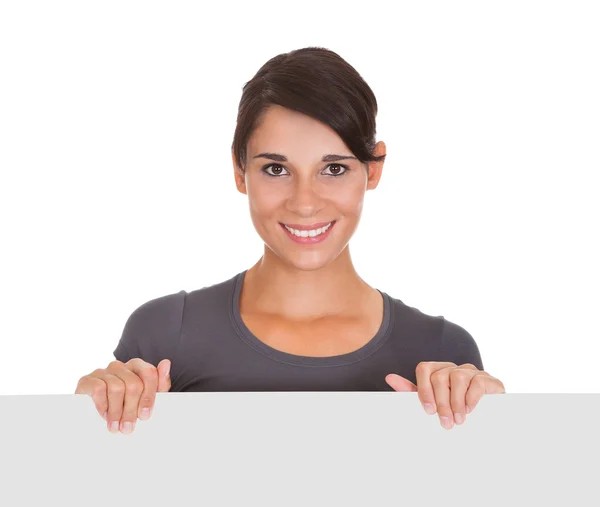 Woman With Bill Board Royalty Free Stock Photos