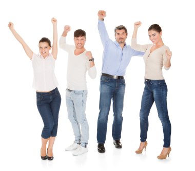 mutlu bir insan grubu