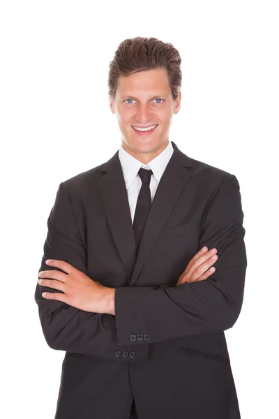 Retrato de homem de negócios feliz — Fotografia de Stock