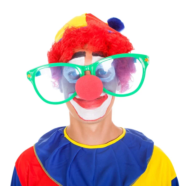 Brincalhão com óculos engraçados — Fotografia de Stock