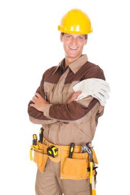 mutlu genç makinist