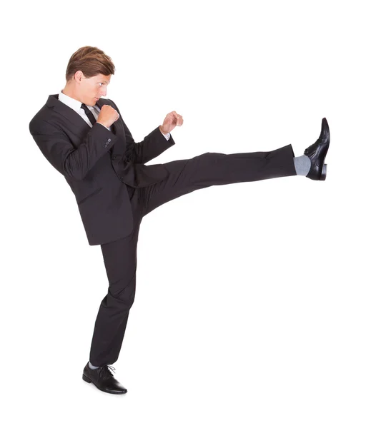 Male Secret Agent Fighting — Stock Photo, Image