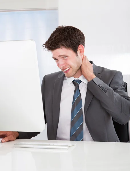 Businessman Suffering From Pain — Stock Photo, Image