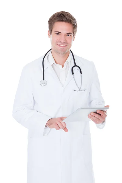 Doctor Holding Tablet — Stok fotoğraf