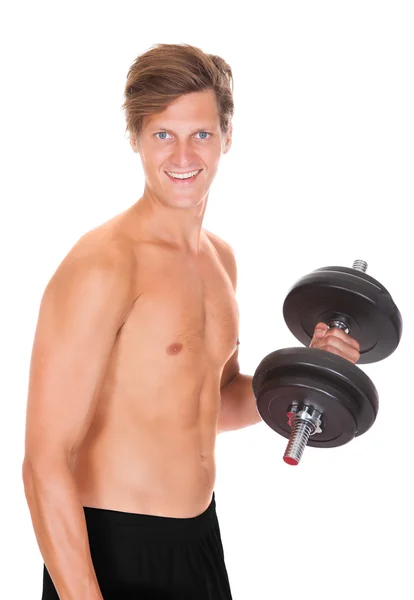 Man Exercising With Dumbbells — Stock Photo, Image