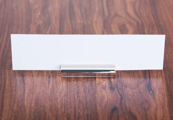 Name Plate On Desk — Stock Photo, Image