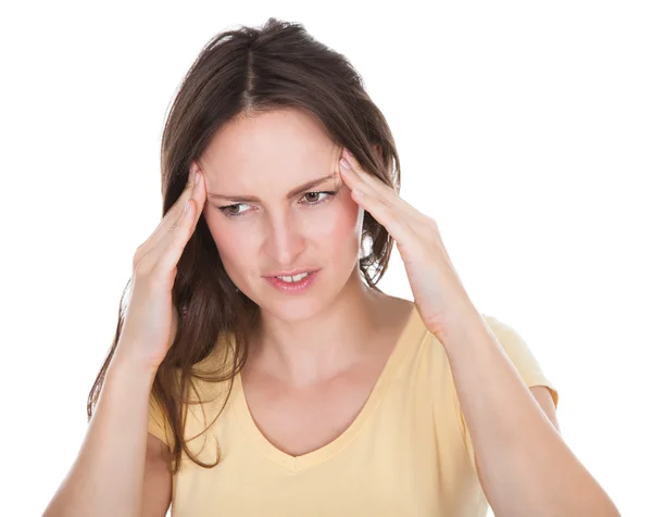 Vrouw met hoofdpijn — Stockfoto