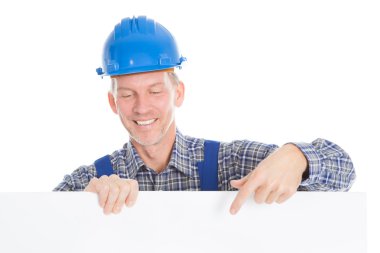 Architect Holding Placard clipart