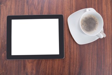 Dijital tablet belge ve kahve tablo