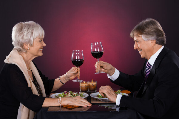 Senior Couple In A Restaurant