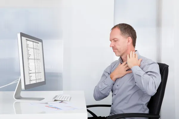 Businessman Suffering From Pain — Stock Photo, Image