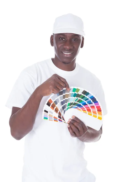 African Painter With Color Swatch — Stock Photo, Image