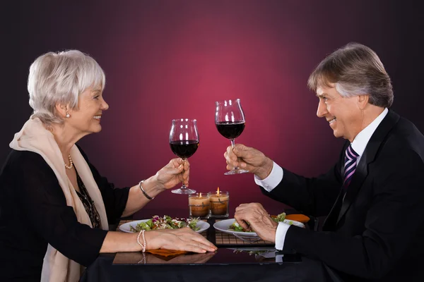 Senior Couple In A Restaurant — Stock Photo, Image