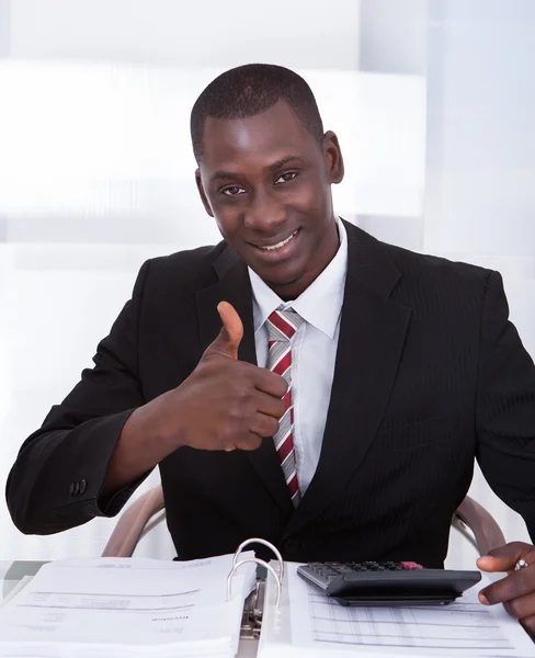 Businessman Calculating Finance Royalty Free Stock Images