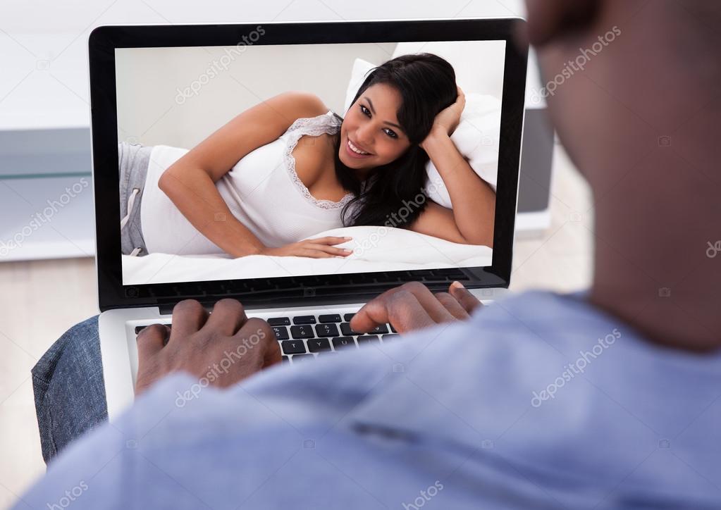 Person Having Video Chat With Woman