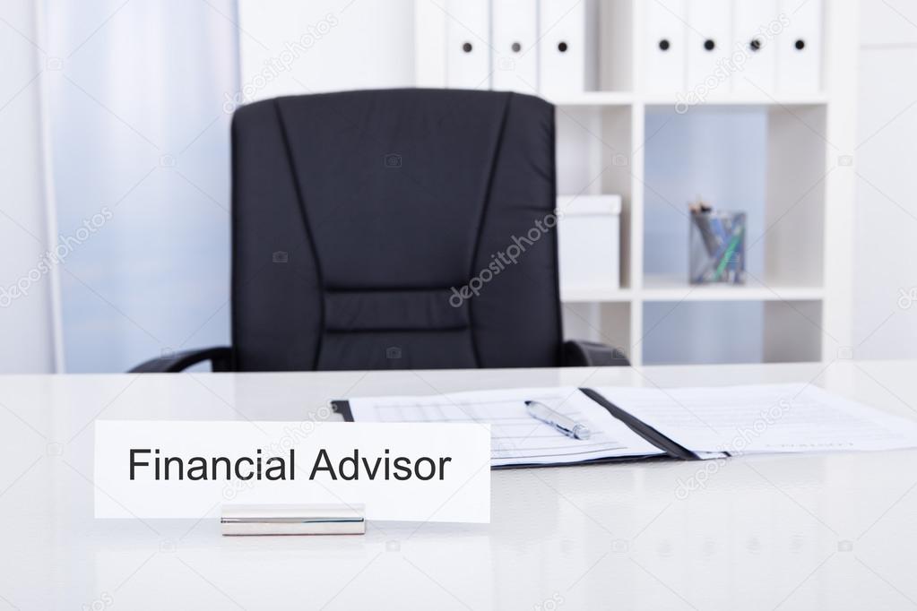 Financial Advisor Title On Nameplate