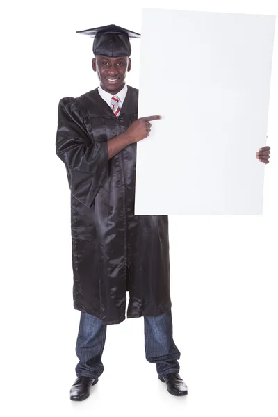 Graduation Man With Bill Board — Stock Photo, Image