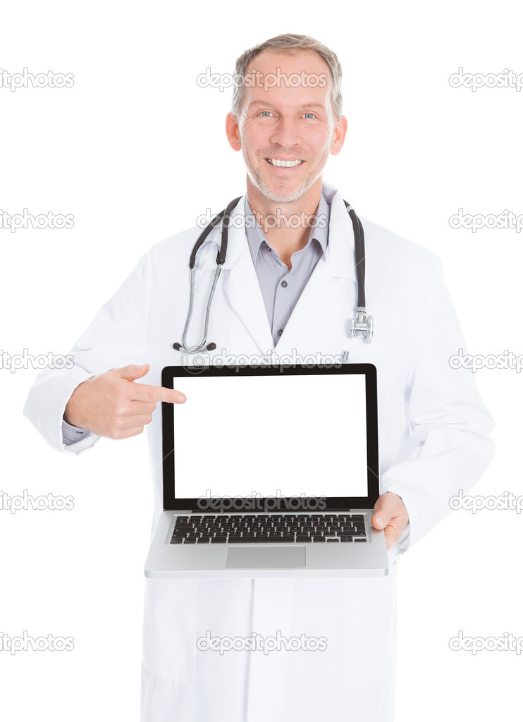Doctor Showing Laptop