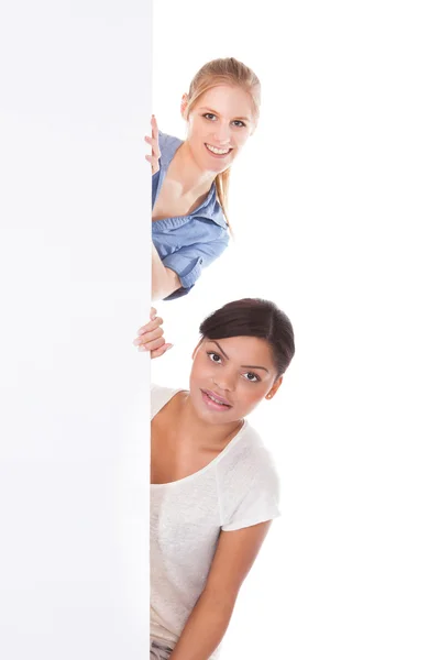 Two Female With White Board — Stock Photo, Image