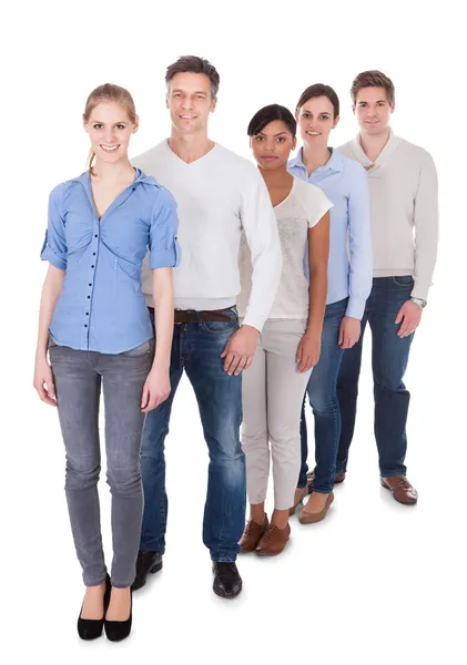 Group Of People Standing In A Row — Stock Photo, Image