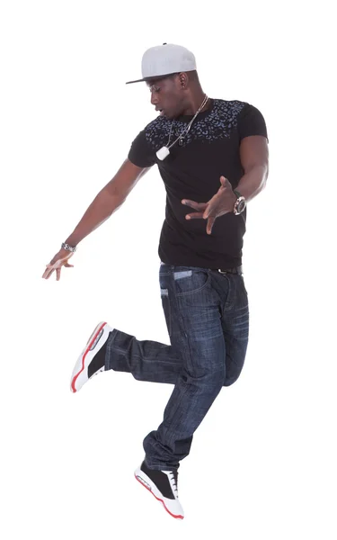 Retrato de un joven africano bailando — Foto de Stock