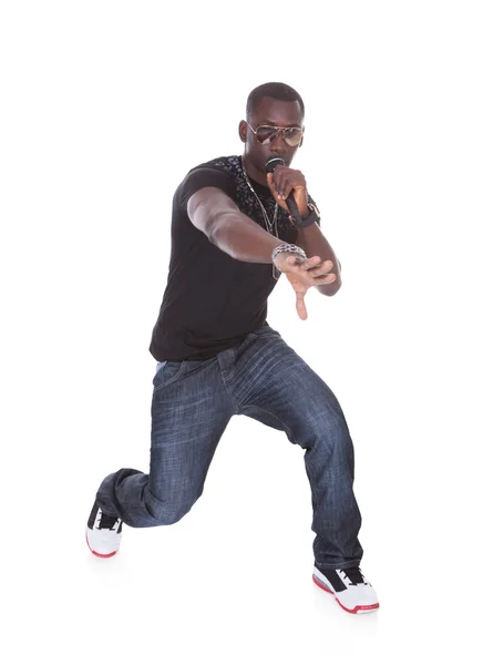 Young African Man Singing — Stock Photo, Image