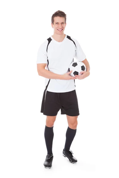 Happy Male Soccer Player — Stock Photo, Image