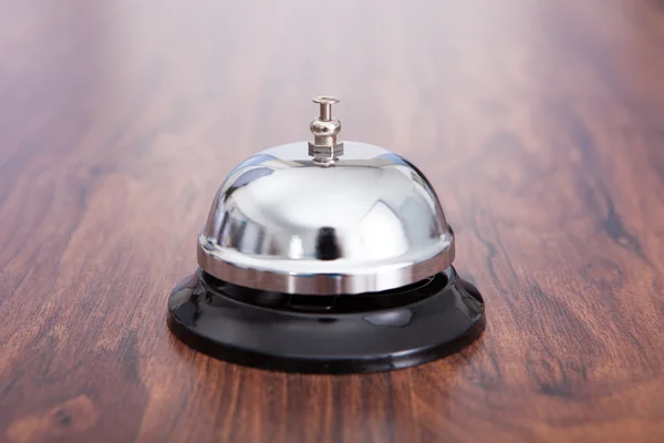 Close-up Of Hand Ringing Service Bell — Stock Photo, Image