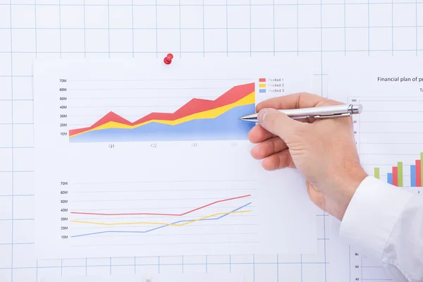 Businessman Analyzing Graph — Stock Photo, Image