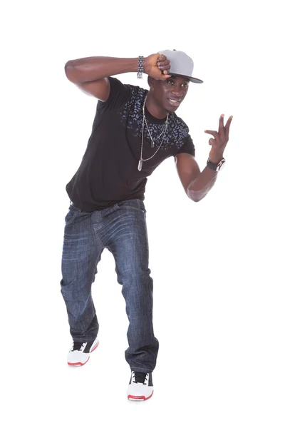 Portrait Of African Young Man Dancing — Stock Photo, Image