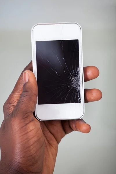 Businessperson Smartphone With Cracked Screen — Stock Photo, Image