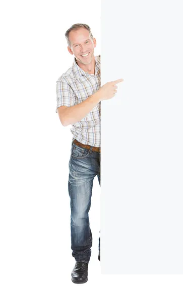 Mature Man Holding Placard — Stock Photo, Image