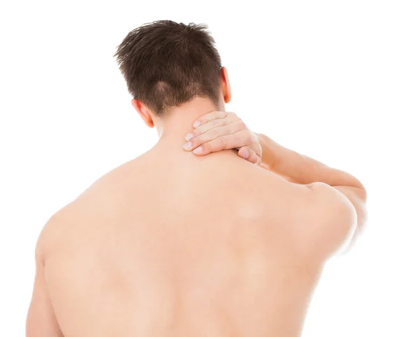 Young Man Suffering From Neck Pain — Stock Photo, Image