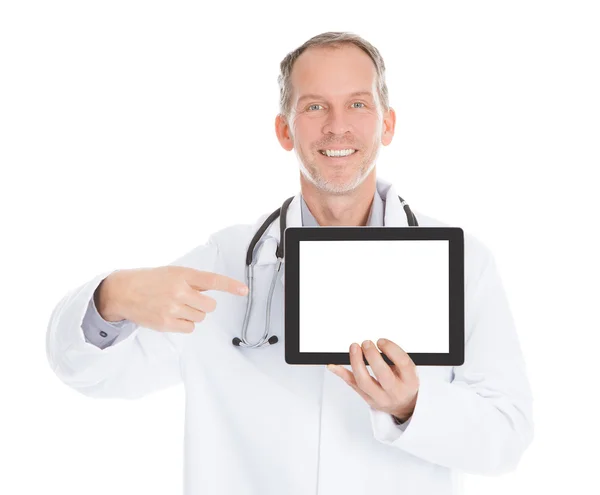 Doctor Showing Tablet — Stock Photo, Image