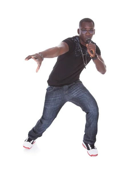 Young African Man Singing — Stock Photo, Image