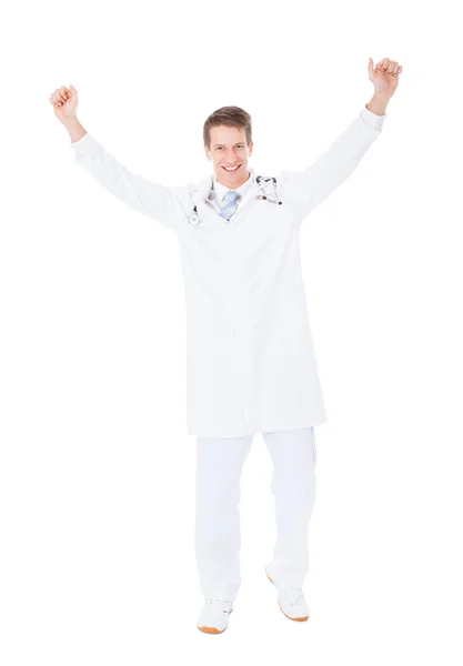 Glada manliga läkare — Stockfoto