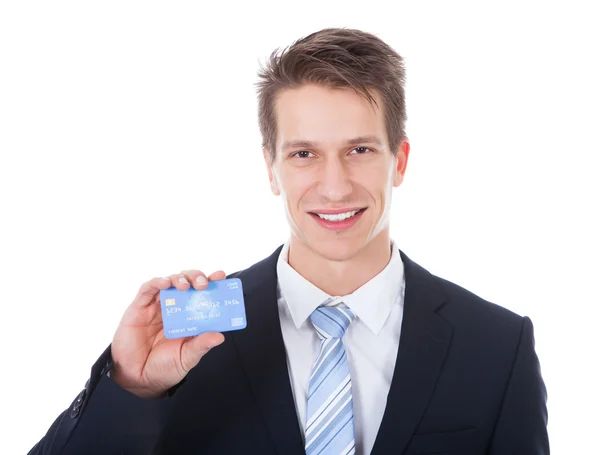 Affärsman med kreditkort — Stockfoto