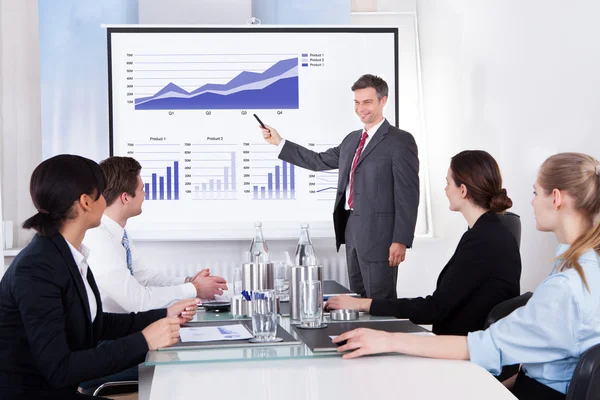 Businessman Explaining Graph — Stock Photo, Image