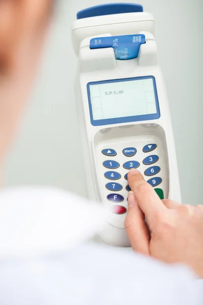 Person With Card Reader — Stock Photo, Image