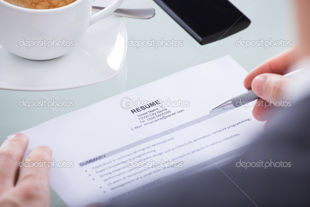Businessperson Holding Resume