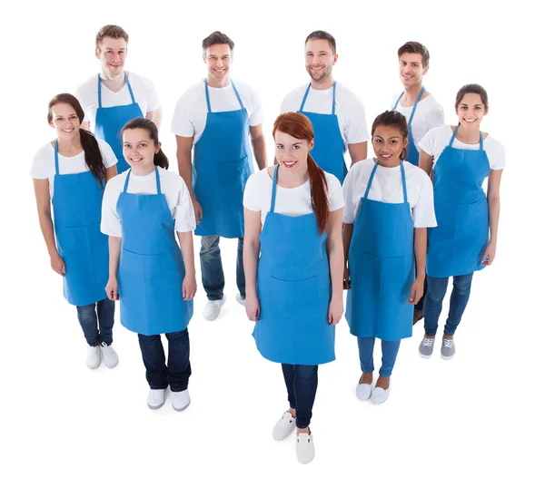 Diverse group of professional cleaners — Stock Photo, Image