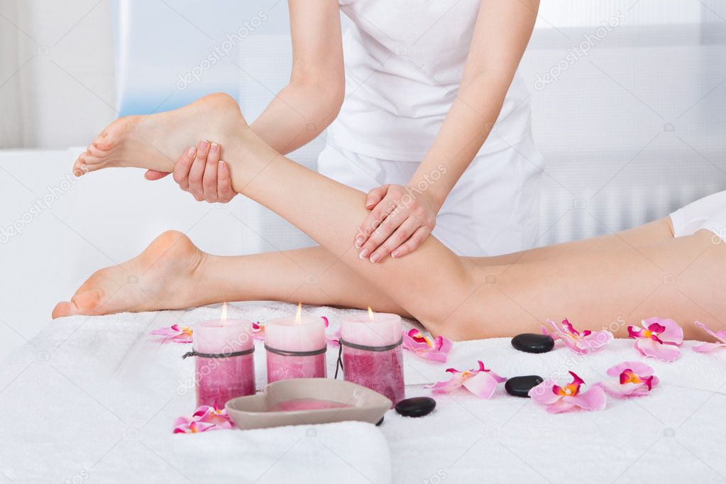 Woman Getting Feet Massage