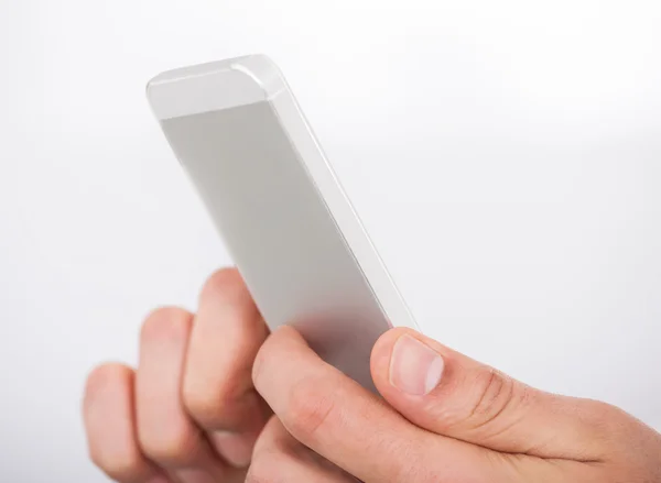 Closeup of hands using smart phone — Stock Photo, Image