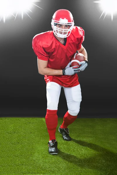 Vertrouwen american football speler spelen — Stockfoto