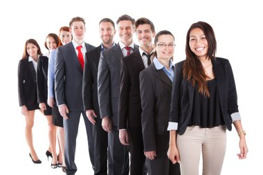 iş adamları sırada duran