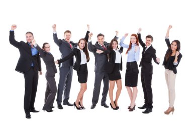 heyecanlı bir iş insanların büyük bir grup